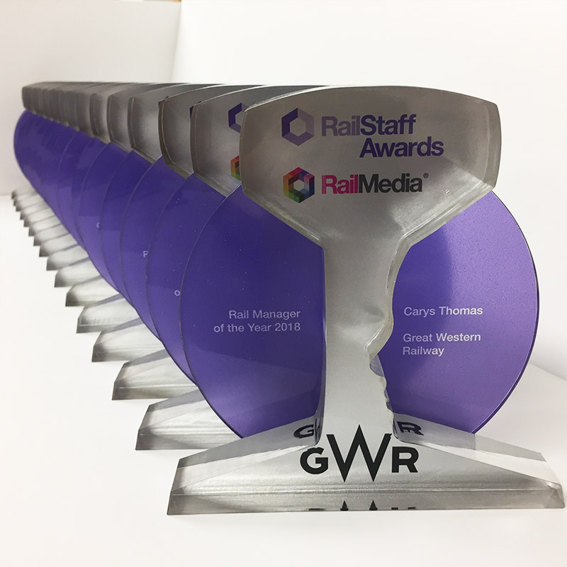 Bespoke Railway Awards for Rail Media and GWR