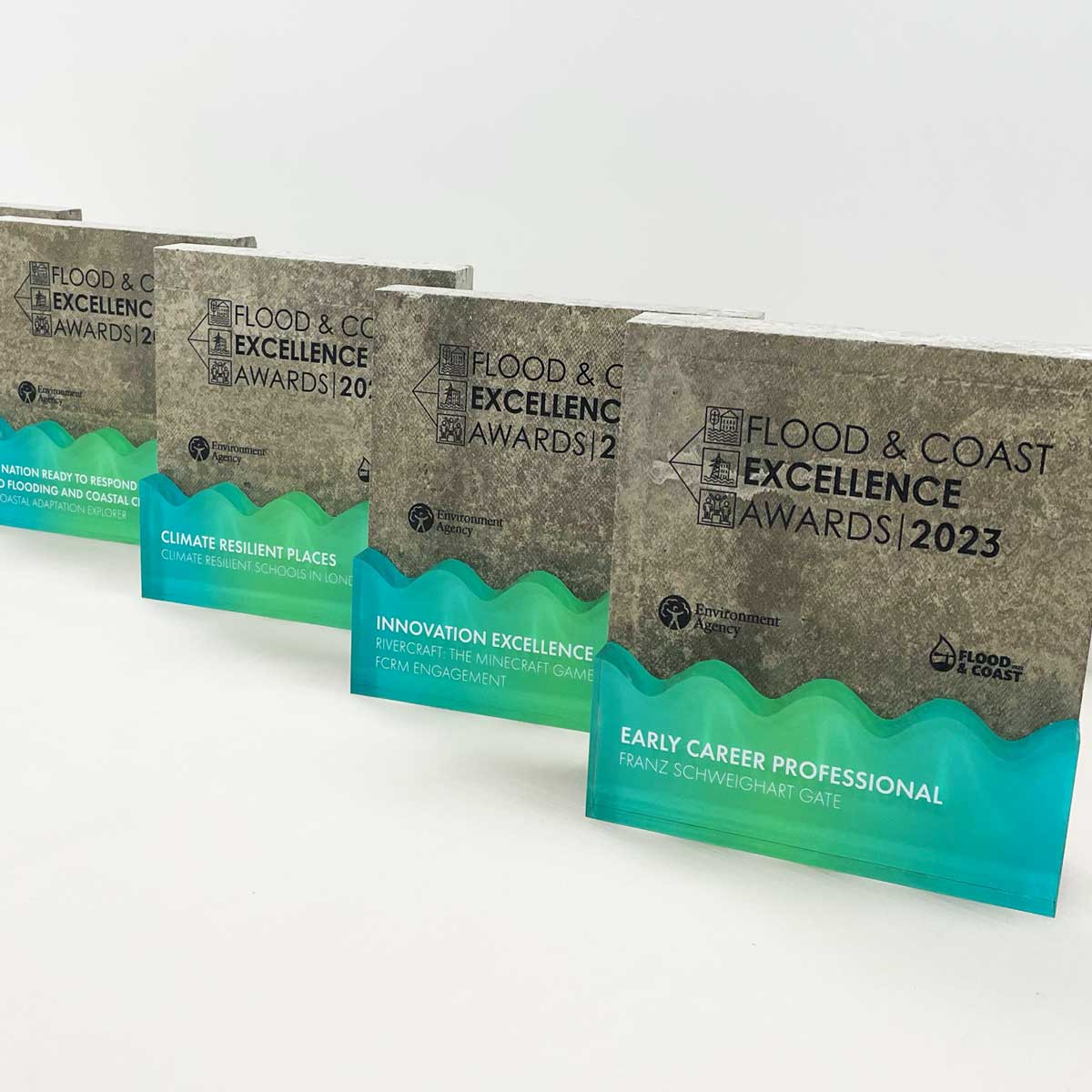 Flood & Coast Awards made from concrete and resin