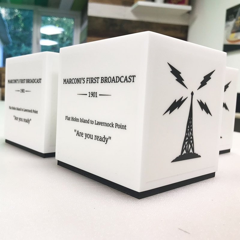 BBC Broadcasting Bespoke Awards in shape of cube
