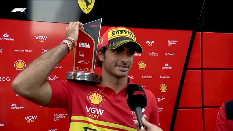 Prestigious award manufacturer for formula 1 Ferrari